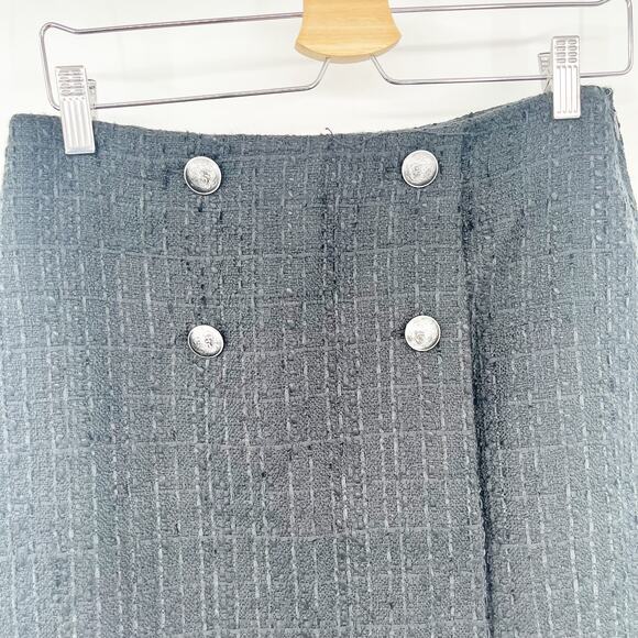 NWT Loft Womens‎ Career Trendy Sailor Nautical Tweed Wrap Mini Skirt Size 2 Tall - Picture 4 of 8